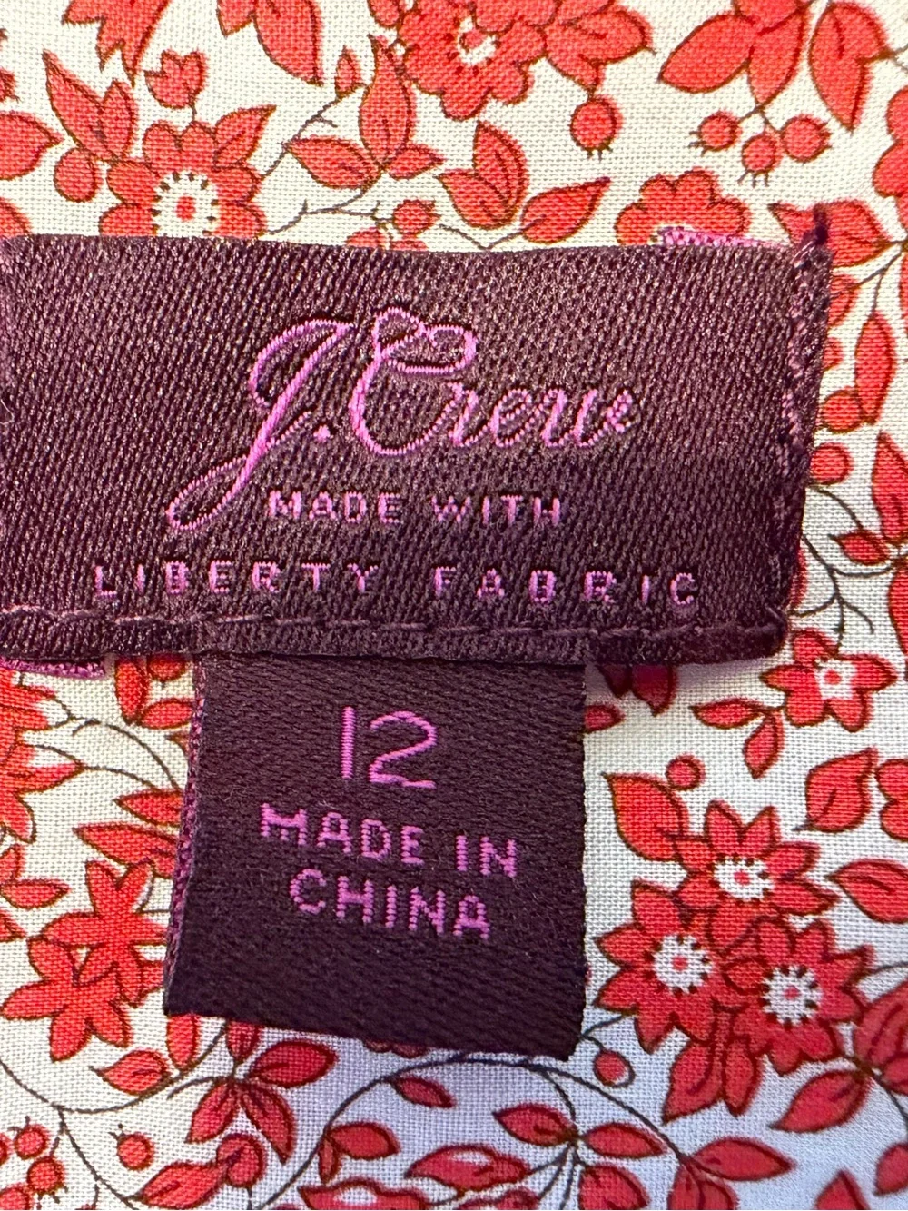J. Crew Sleeveless Red Liberty Floral Midi Dress with Ruffle Collar